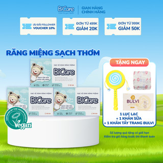 Combo 3 hộp gạc rơ lưỡi bicare vệ sinh răng miệng cho bé