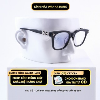 Gọng kính Chrome Hearts COX UCKER nam nữ nhựa đẹp chống tia UV cao cấp Wanna Hang  WHCH22