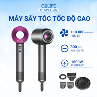 Máy sấy tóc tốc độ cao ion âm, đầu sấy tạo kiểu, không cánh 2 chiều nóng lạnh, chăm sóc và bảo vệ tóc chính hãng GoLife