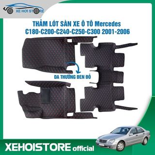 Thảm sàn 5d 6d dành cho xe 5 chỗ mercedes c180-c200-c240-c250-c300 2001-2006