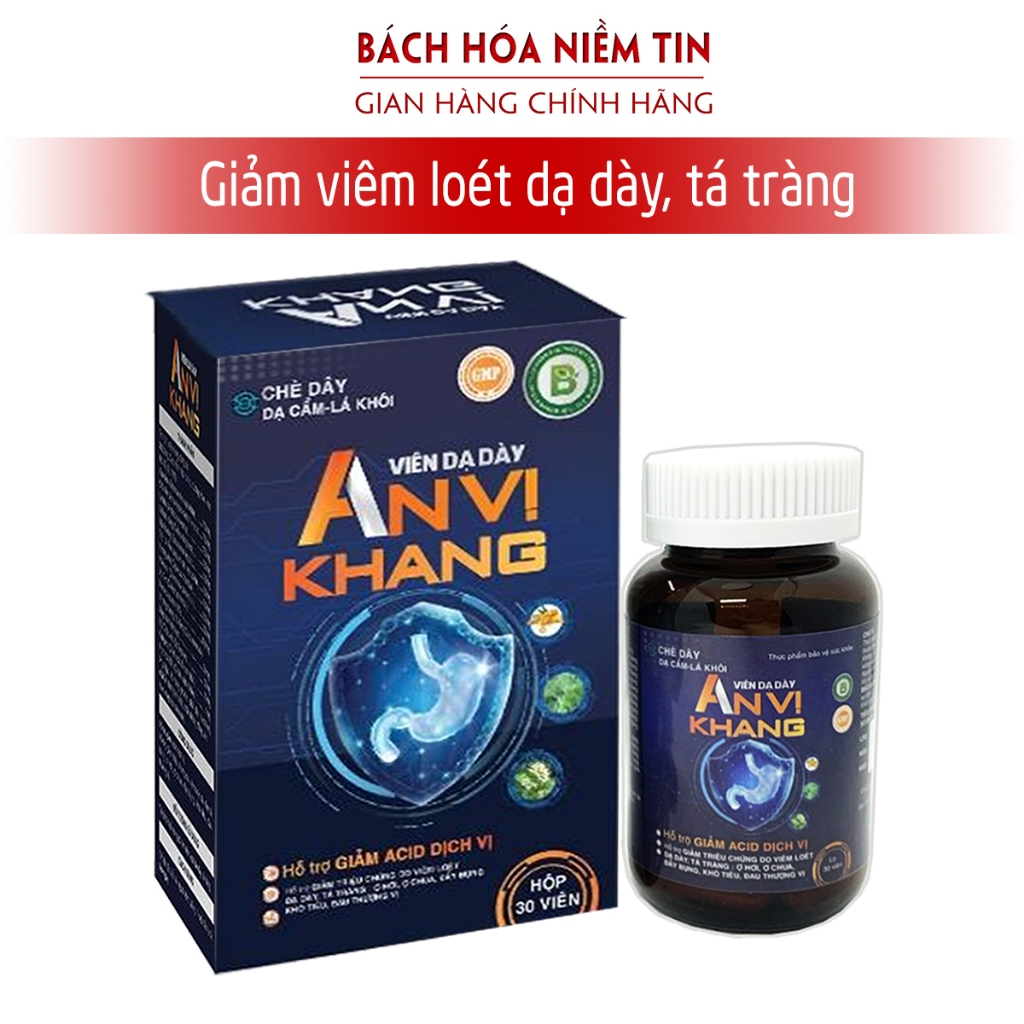 Viên Dạ dày An Vị Khang - hộp 30 viên - giảm viêm loét dạ dày tá tràng, giúp tiêu hóa khỏe