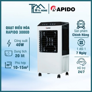 Quạt Hơi Nước, Quạt Điều Hòa Rapido 3000D Mới 100% Chính Hãng