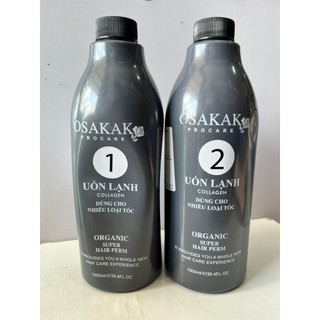 Thuốc uốn lạnh Osakak Organic 1000ml💯GIÁ RẺ💯hương thơm, lhoong mùi hôi siêu dưỡng chai đen, hàng đẵng cấp, chuyên nghiệp
