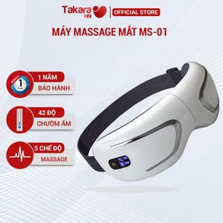 Máy mát xa mắt Takara MSM01, massage mắt chườm nóng cùng túi khí bao quanh thái dương giúp thư giãn giảm đau mỏi