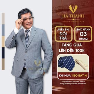 Bộ Vest Nam Trung Niên Chất Liệu Vải Tuýt Si Nhập Khẩu Hàn Quốc Co Giãn Nhẹ Sang Trọng Lịch Lãm