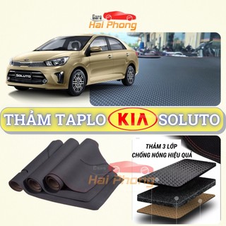 Thảm taplo Kia Soluto 2019 - 2024 dập vân Cacbon cao cấp, chống nóng ô tô hiệu quả