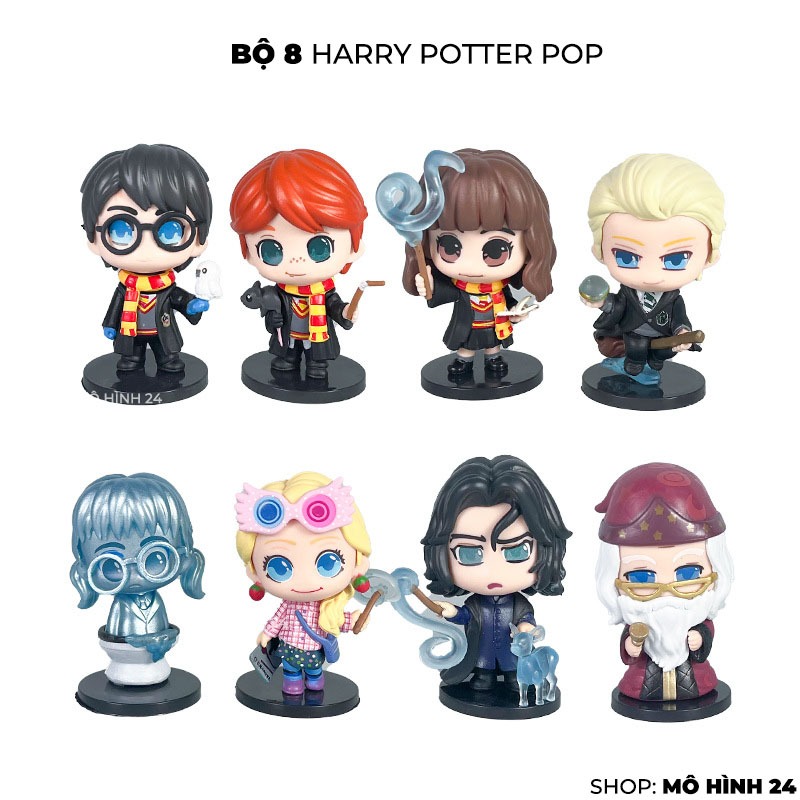 Đồ chơi mô hình combo 8 harry potter pop chibi figure dumbledore Snape Myrtle Luna lovegood cosbaby 