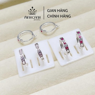 Bông Tai Bạc Bấm Đá Cho Người Lớn Và Trẻ Em - Minh Canh Jewelry