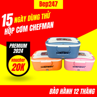 Hộp Cơm Hâm Nóng Chefman CM-113i Lòng Inox Cao Cấp , Bảo Hành 24 Tháng, Hàng Việt Nam Chất Lượng Cao
