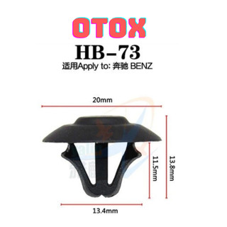 Bộ 20 đinh tán, chốt vít nở vit Nhựa Loại 1 cho xe hơi ô tô mercedes Nhựa Nylon Polyme AHB73