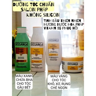 Gội xả phục hồi tóc Dessange, gội cho tóc gàu bết Dessange Pháp không silicon, khỏe tóc