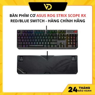 Bàn phím cơ asus rog strix scope rx red/blue switch - hàng chính hãng