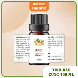 Tinh dầu Gừng nguyên chất 100ml, massage giảm mỡ bụng, đùi, bắp tay, bắp chân hiệu quả