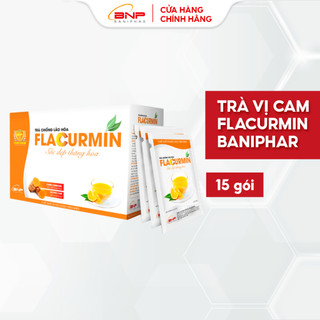 Trà vị cam Flacurmin BANIPHAR Hộp 15 gói mỗi gói 7,5g