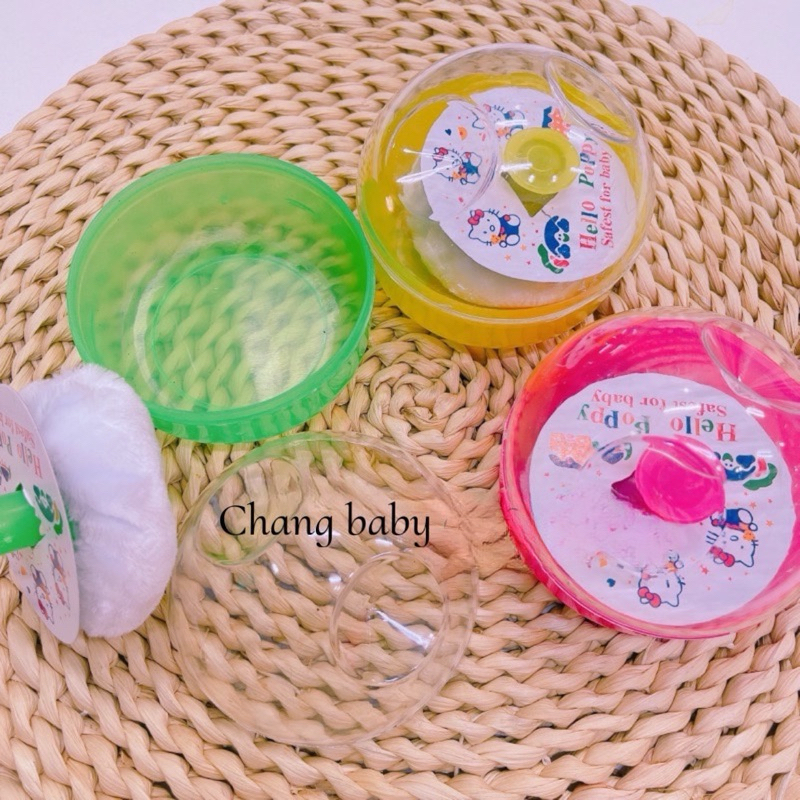 Hộp Đựng Phấn Rôm Cho Bé, Kèm Bông Chậm Phấn