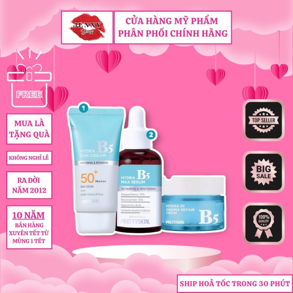 Bộ Tinh Chất & Kem Dưỡng Da PrettySkin Hydra B5