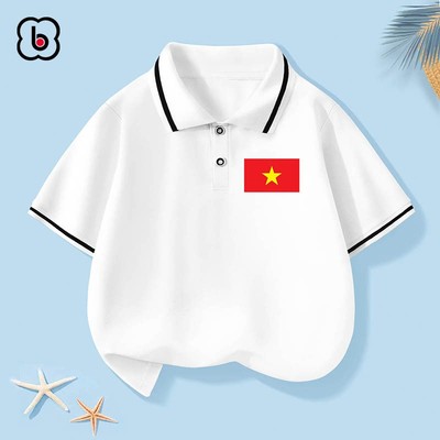 Áo polo cho bé trai bé gái BabyloveGO áo Việt Nam có cổ bẻ chất cottton thoáng mát cho bé 1-10 tuổi