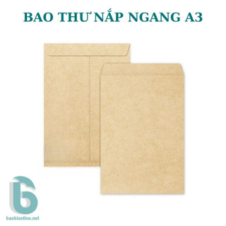 Bao thư giấy kraft a3 nắp ngang | bao thư giấy kraft đựng hồ sơ - baobionline