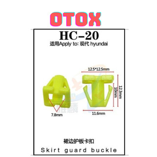 Bộ 20 đinh tán, chốt vít nở vit Nhựa Loại 1 cho xe hơi ô tô hyundai Nhựa Nylon Polyme AHC20