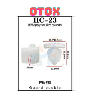 Bộ 20 đinh tán, chốt vít nở vit Nhựa Loại 1 cho xe hơi ô tô hyundai Nhựa Nylon Polyme AHC23