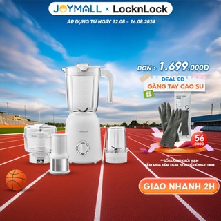 Máy xay sinh tố Locknlock 1.5L EJM416WHT, Hàng chính hãng, nghiền nhuyễn đá, có lưới lọc bã -JoyMall