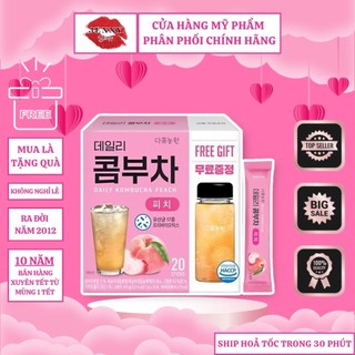 Trà lên men trái cây daily kombucha hàn quốc hộp 20 gói