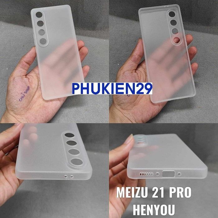 [MEIZU 21 PRO] Ốp lưng silicon dẻo NHÁM cao cấp Henyou