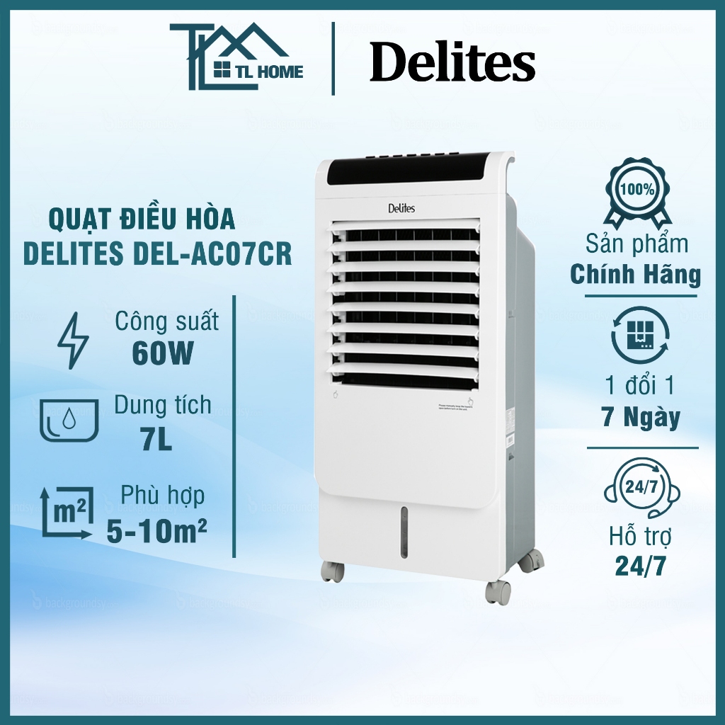 Quạt điều hòa Delites DEL-AC07CR mới 100% nguyên thùng