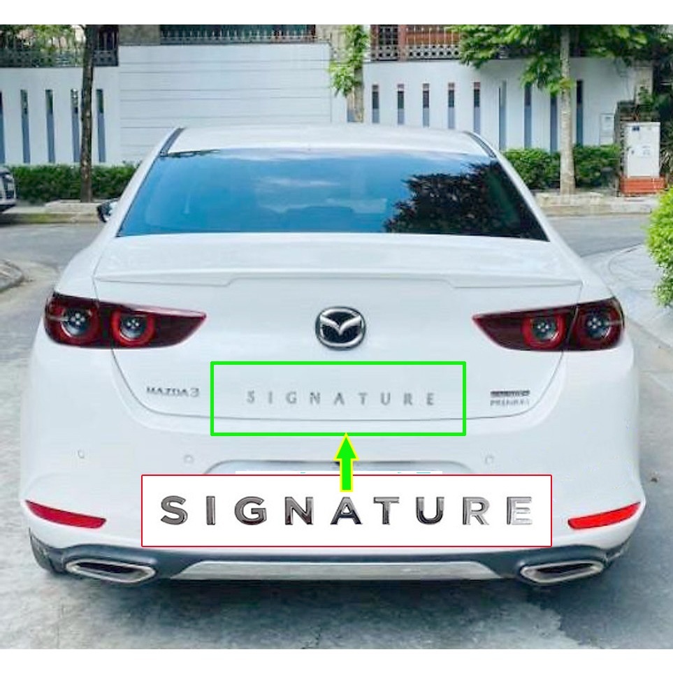 Chữ Nổi Signature Dán Duôi Xe Mazda 3 2020 2021 2022 2023 2024 2025 - Tem Chữ Signature Dán Mazda 3