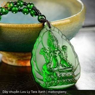 Dây chuyền lưu ly Tara Xanh