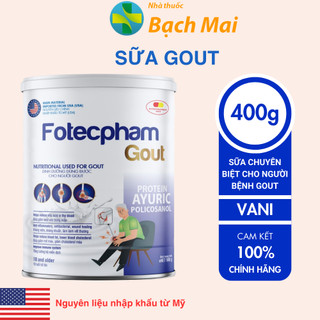 Sữa xương khớp Fotecpham gout hỗ trợ người bị gout tăng cường sức khỏe Japa kids Chính Hãng