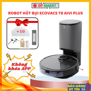 Robot hút bụi lau nhà t8 aivi, t8 aivi plus lau rung cực sạch, camera ai, có app tiếng việt