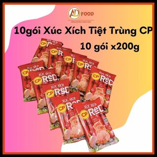 COMBO 10 GÓI XÚC XÍCH TIỆT TRÙNG HEO CP 200G