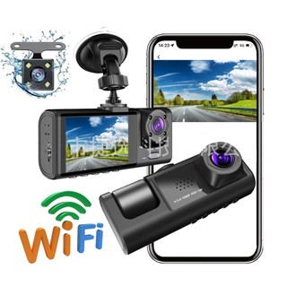 Camera hành trình 3 mắt full HD 1080P.Kết nối Wifi xem qua điện thoại.