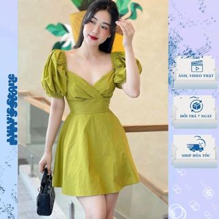 Váy xinh thiết kế tay bồng cực tiểu thư