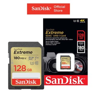 Thẻ nhớ sdxc sandisk extreme u3 v30 128gb 180mb/s sdsdxva-128g-gncin