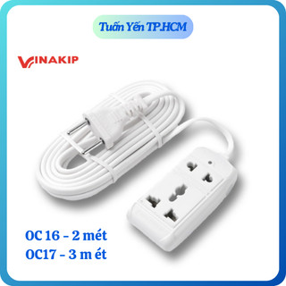 Ổ cắm điện Vinakip S11 du lịch đa năng dây dài 2m,3m công suất 2500W 10A 250V chính hãng - Tuấn Yến