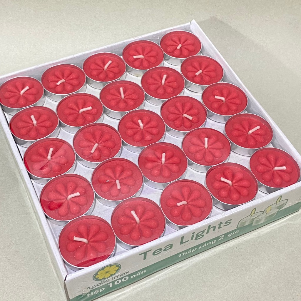 Đèn Cầy Cúng Sao , Hộp 100 Viên ,Lẻ Hộp 50 Viên Thắp Sáng 2h