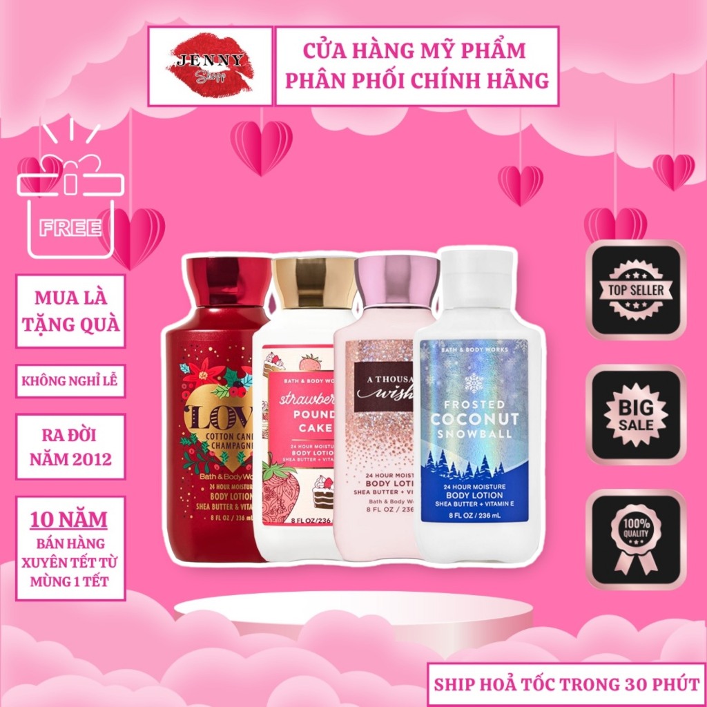 Sữa Dưỡng Thể Bath & Body Works 24 Hours Moisture Body Lotion 236ml