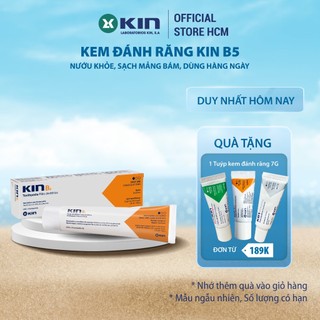 Kem Đánh Răng KIN B5 Phục Hồi Nướu Răng, Sạch Mảng Bám, Ngừa Viêm Nướu, Chống Sâu Răng Dùng Hàng Ngày, 125ml