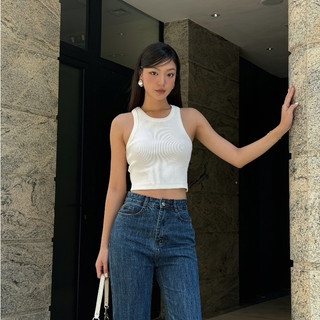 Germe | design áo nữ tigi top sát nách thun tăm dáng croptop ôm body, áo ba lỗ chất vải thun tăm gân dày dặn avnd062401