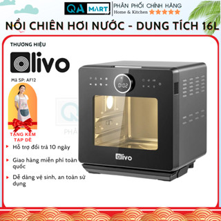 Nồi Chiên Hơi Nước OLIVO SF16 PRO Chương Trình Cài Sẵn, Dung Tích 16L - 2800W, Phụ Kiện Trục Xiên Quay, Lồng Quay