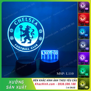 Đèn led logo CLB CHELSEA,Đèn Decor bàn làm việc, Đèn ngủ logo CLB Bóng Đá theo yêu cầu, Led 16 màu