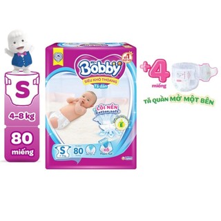 Tã dán Bobby size S80/ S80+6 / M76 (tã dán sơ sinh)