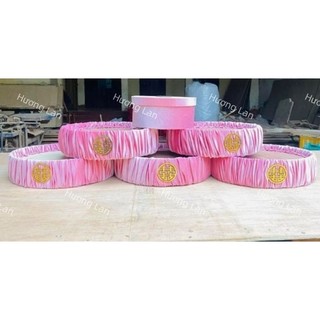 Mâm Quả Cưới- Tráp Cưới bọc nhung hồng nhăn