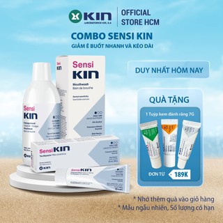 Combo Nước Súc Miệng Kem Đánh Sensikin Giảm Ê Buốt, Ngăn Ngừa Tái Phát Cho Răng Nhạy Cảm 250ml/75ml