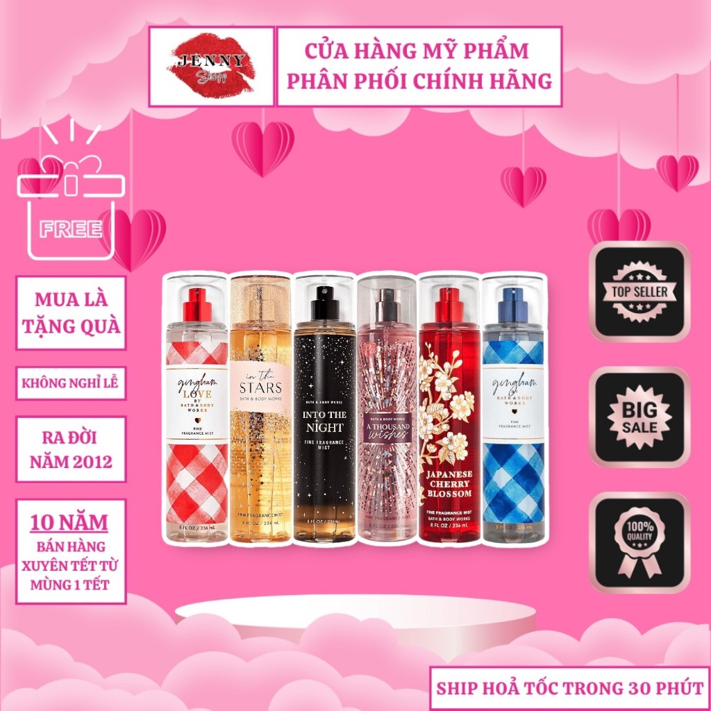 [Part 2] Xịt Nước Hoa Toàn Thân Bath And Body Works Body Mist 236ml
