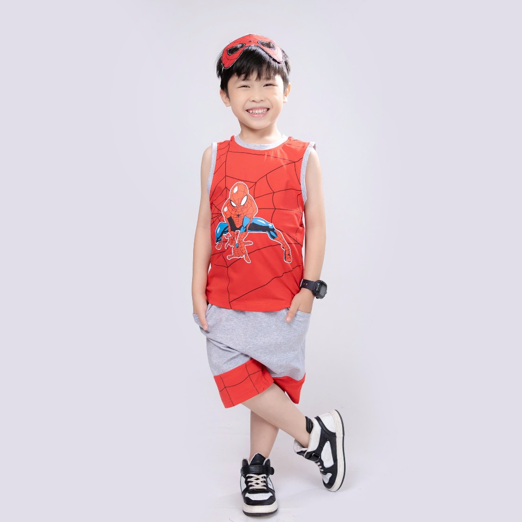 Bộ Sát Nách bé trai Abikids Nhện Mặt Nạ