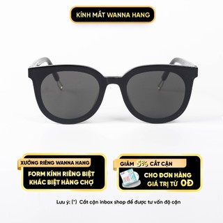 Kính râm nam nữ đẹp thời trang mắt tròn cao cấp chống tia UV chống chói Wanna Hang WHGM30