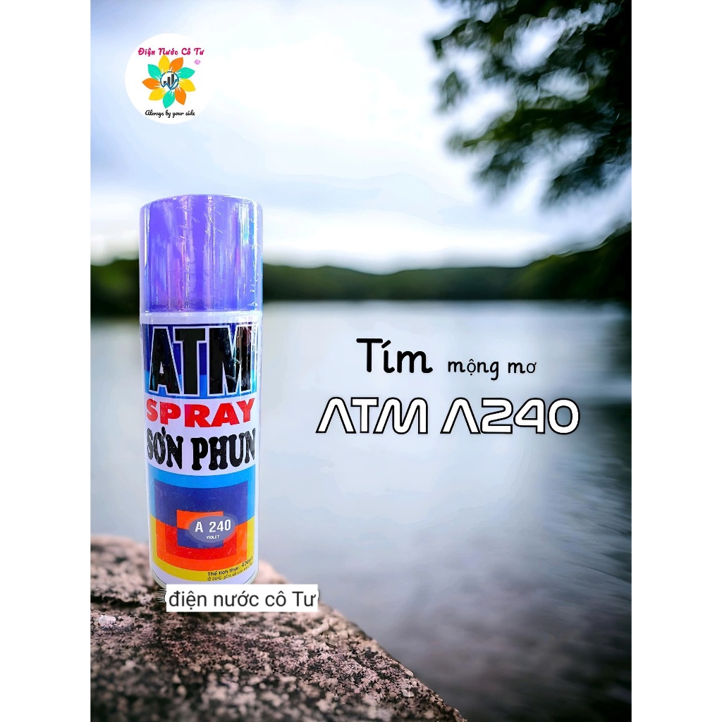 Bình phun sơn ATM Spray màu Tím (Purple) A240